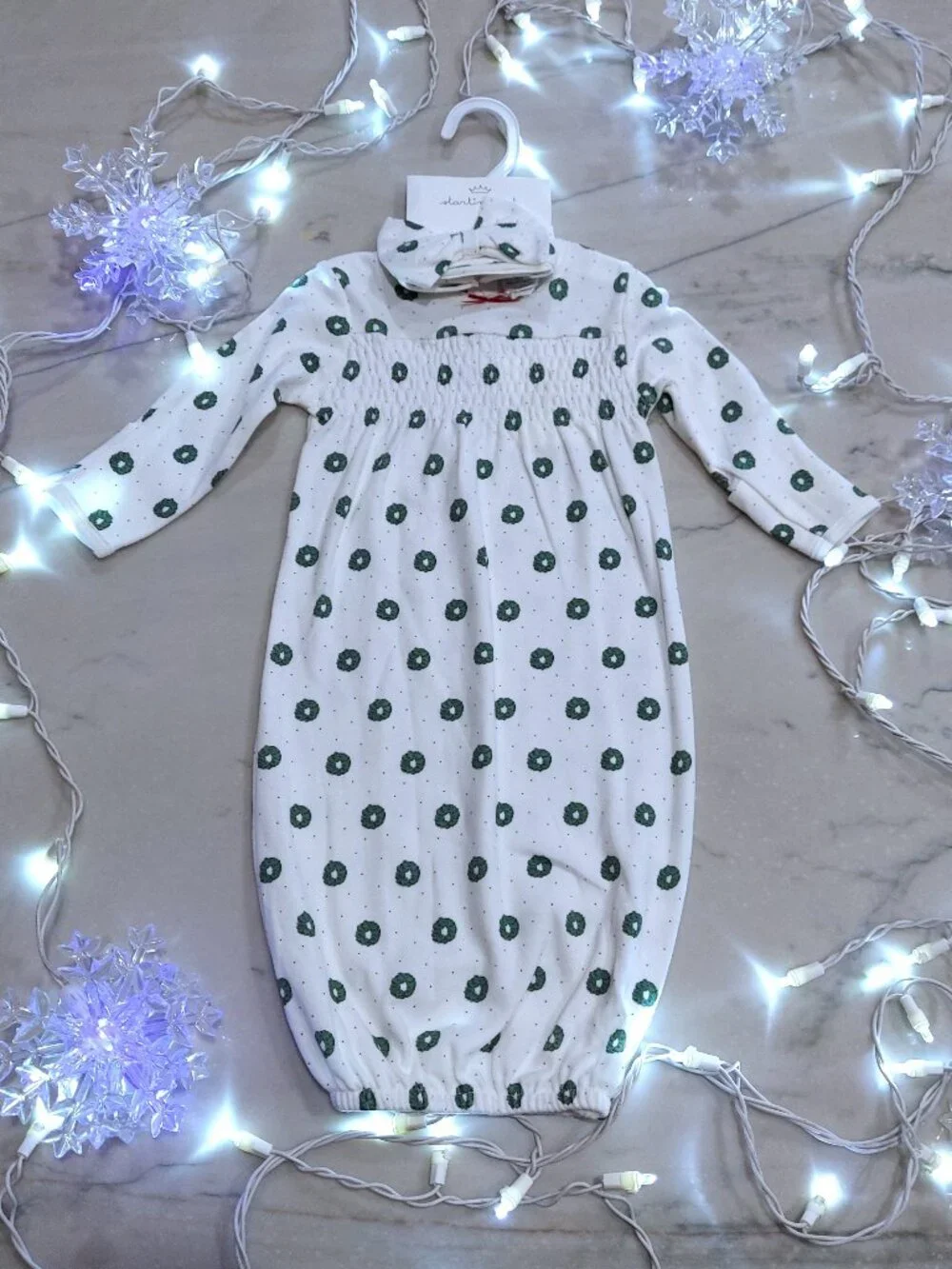 Precious! 2pc Baby Girl Christmas Holly Outfit 0-6 mos by Starting Out NWT